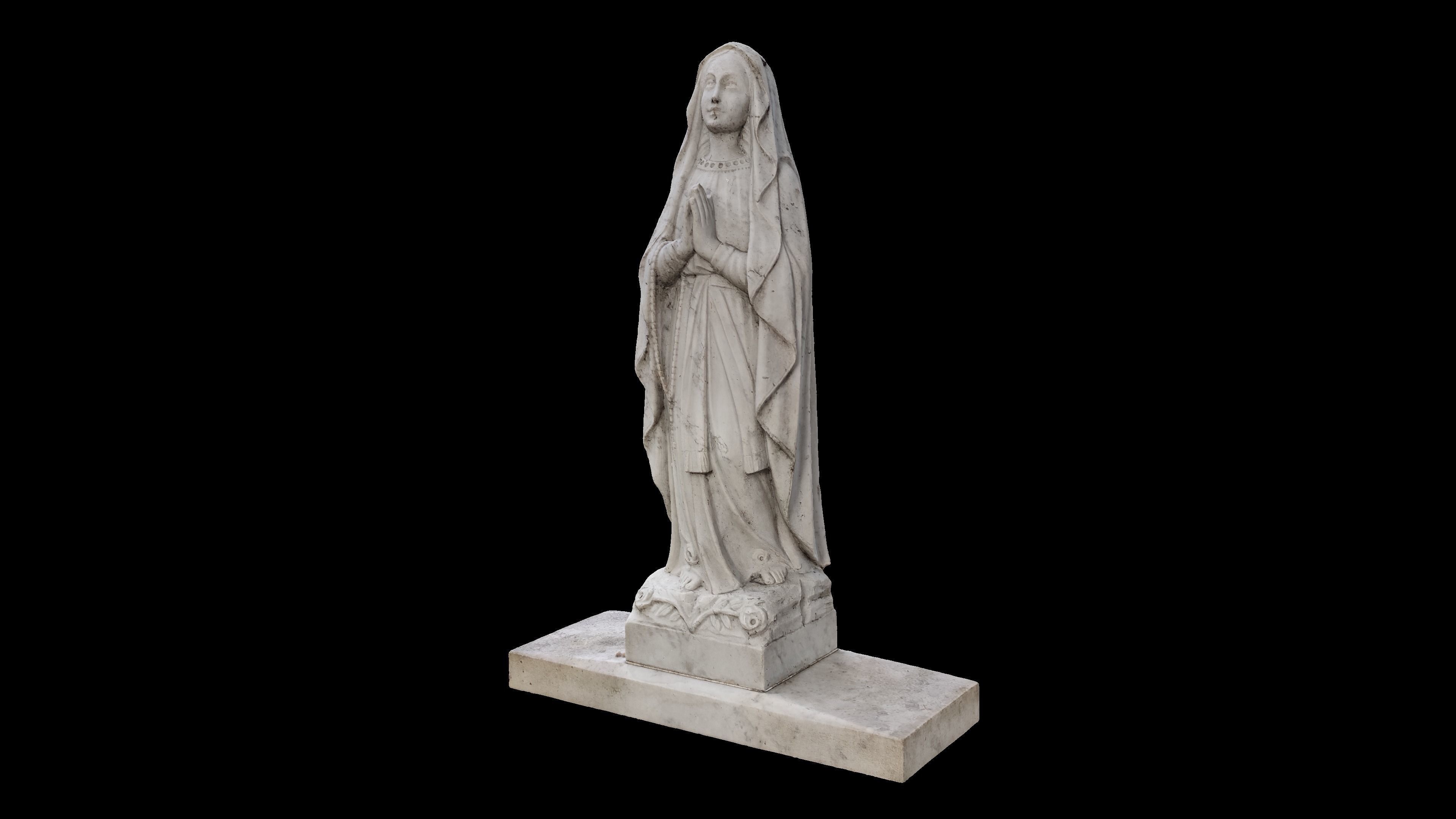 Statue of Mary Magdalene 3D model_3