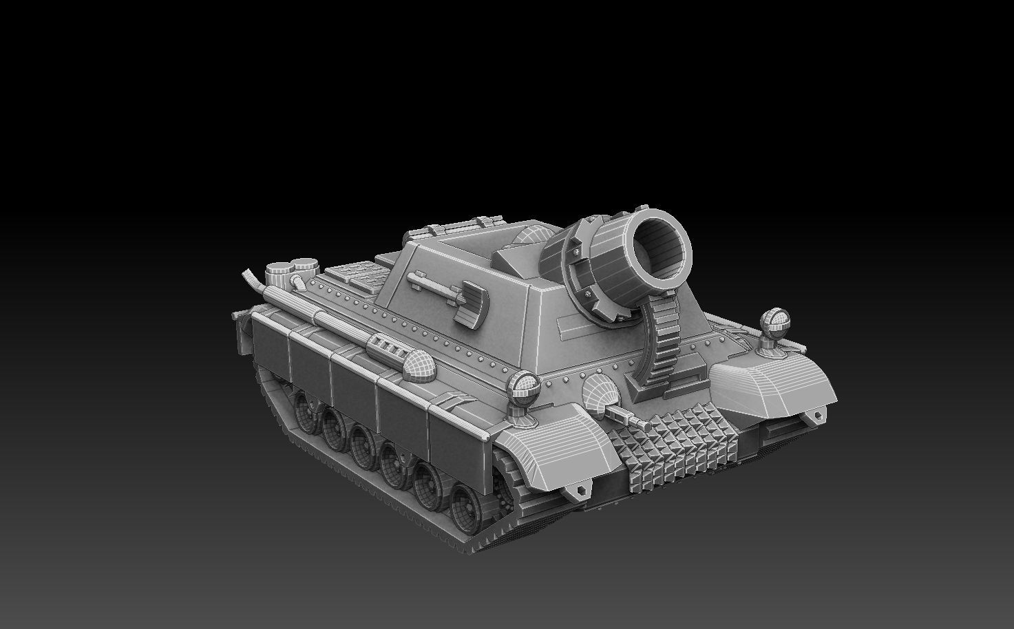Self-Propelled Artillery Kit 3D print model_3