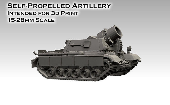 Self-Propelled Artillery Kit 3D print model