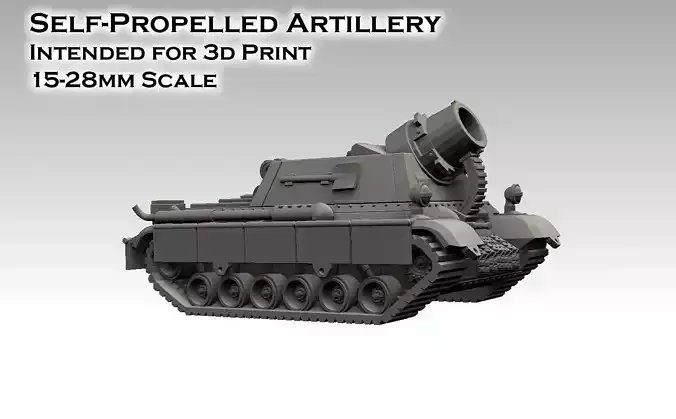Self-Propelled Artillery Kit 3D print model