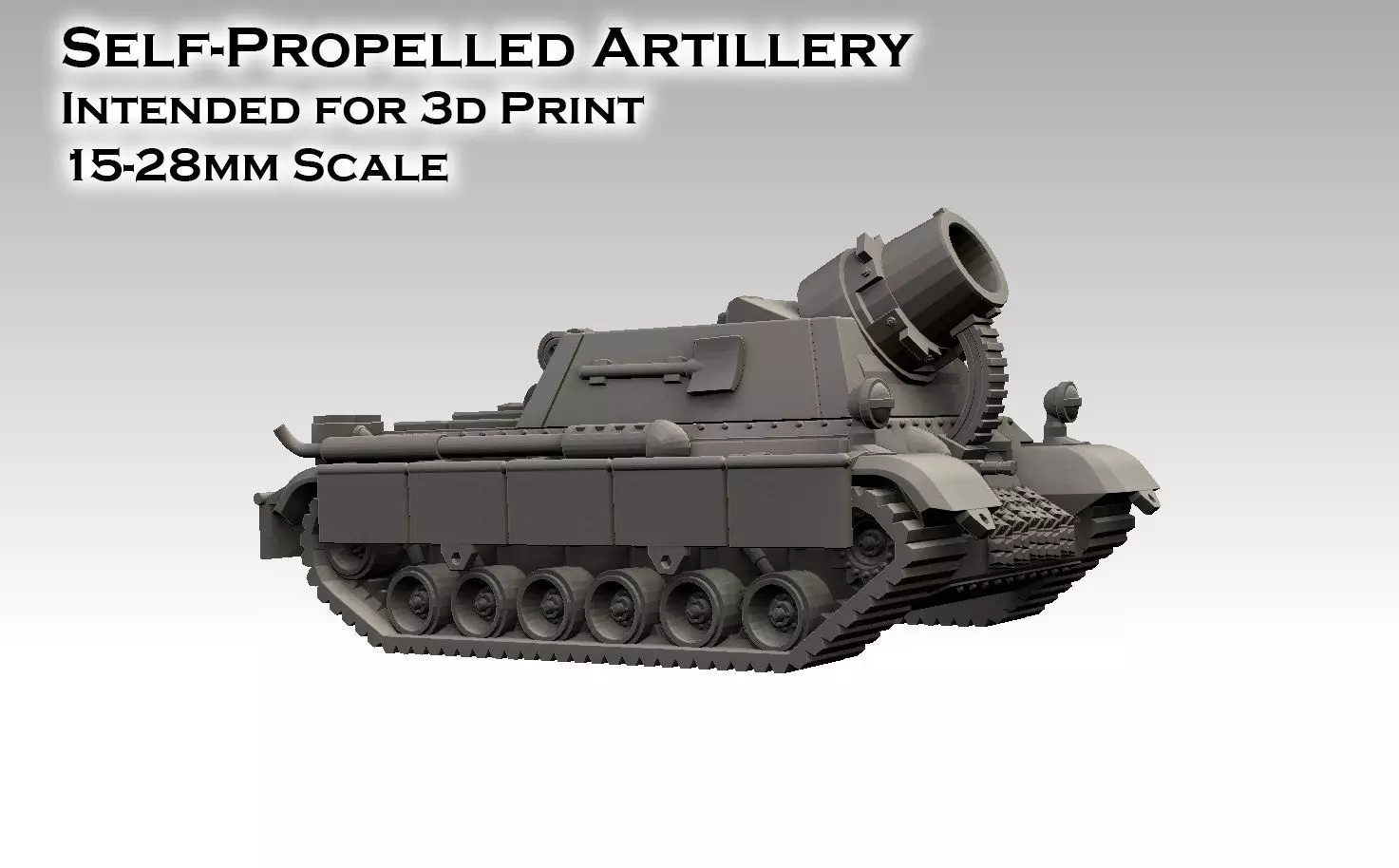 Self-Propelled Artillery Kit 3D print model_0