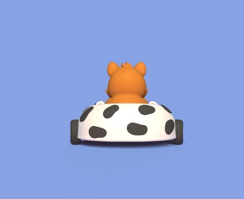 Fox Cow Car 3D print model_2