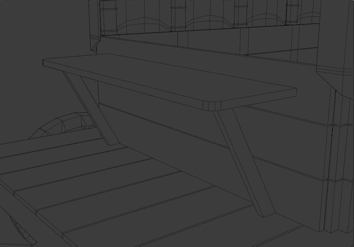 Covered cart Low-poly 3D model_18