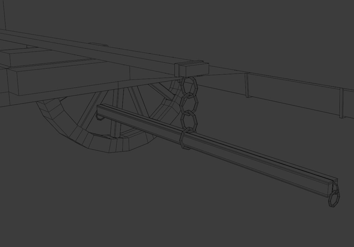 Covered cart Low-poly 3D model_20