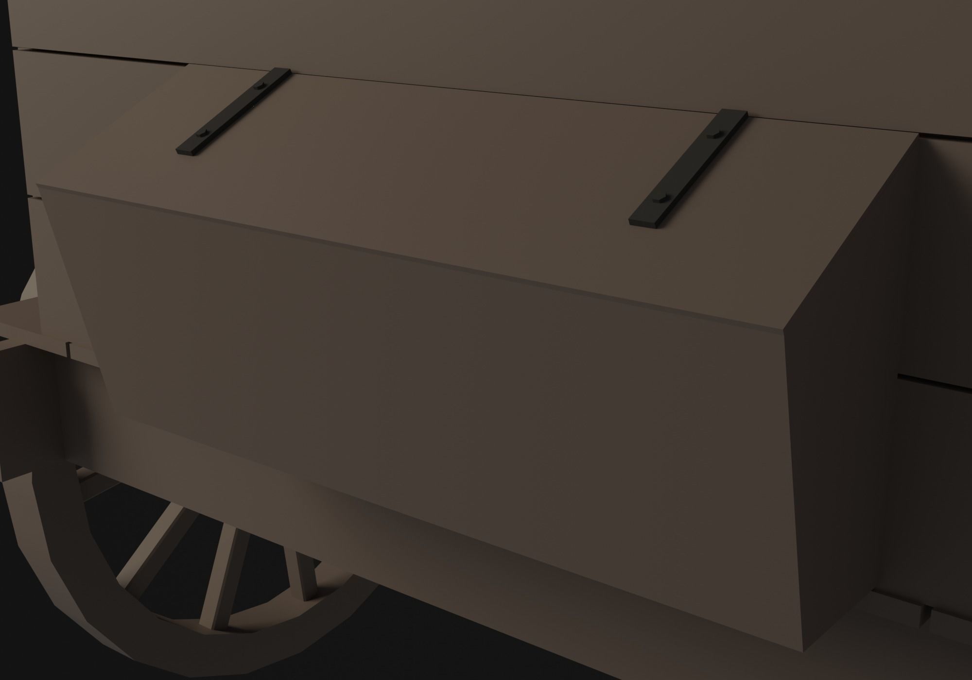 Covered cart Low-poly 3D model_11