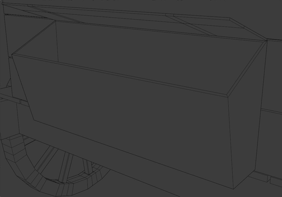 Covered cart Low-poly 3D model_13