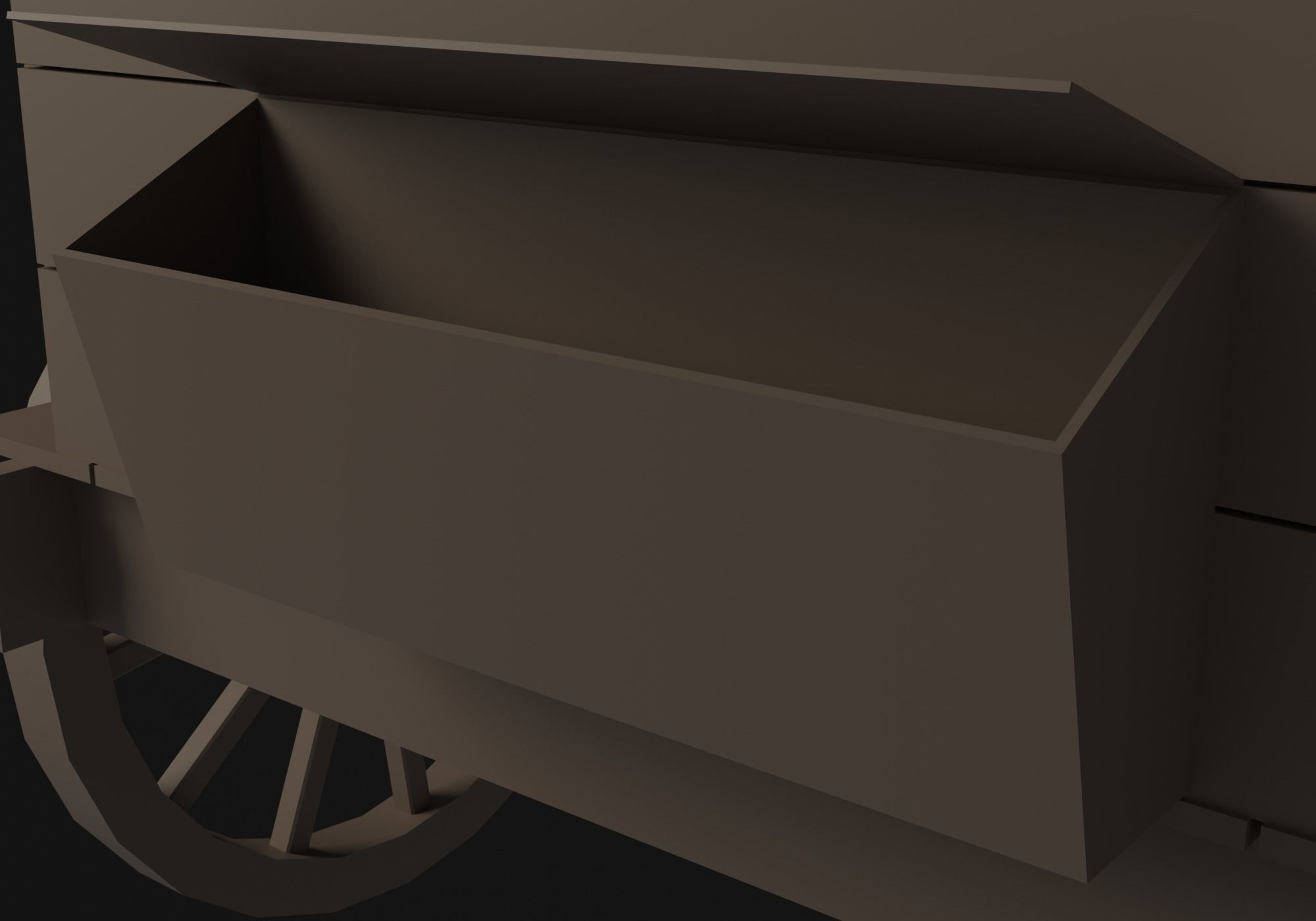 Covered cart Low-poly 3D model_12