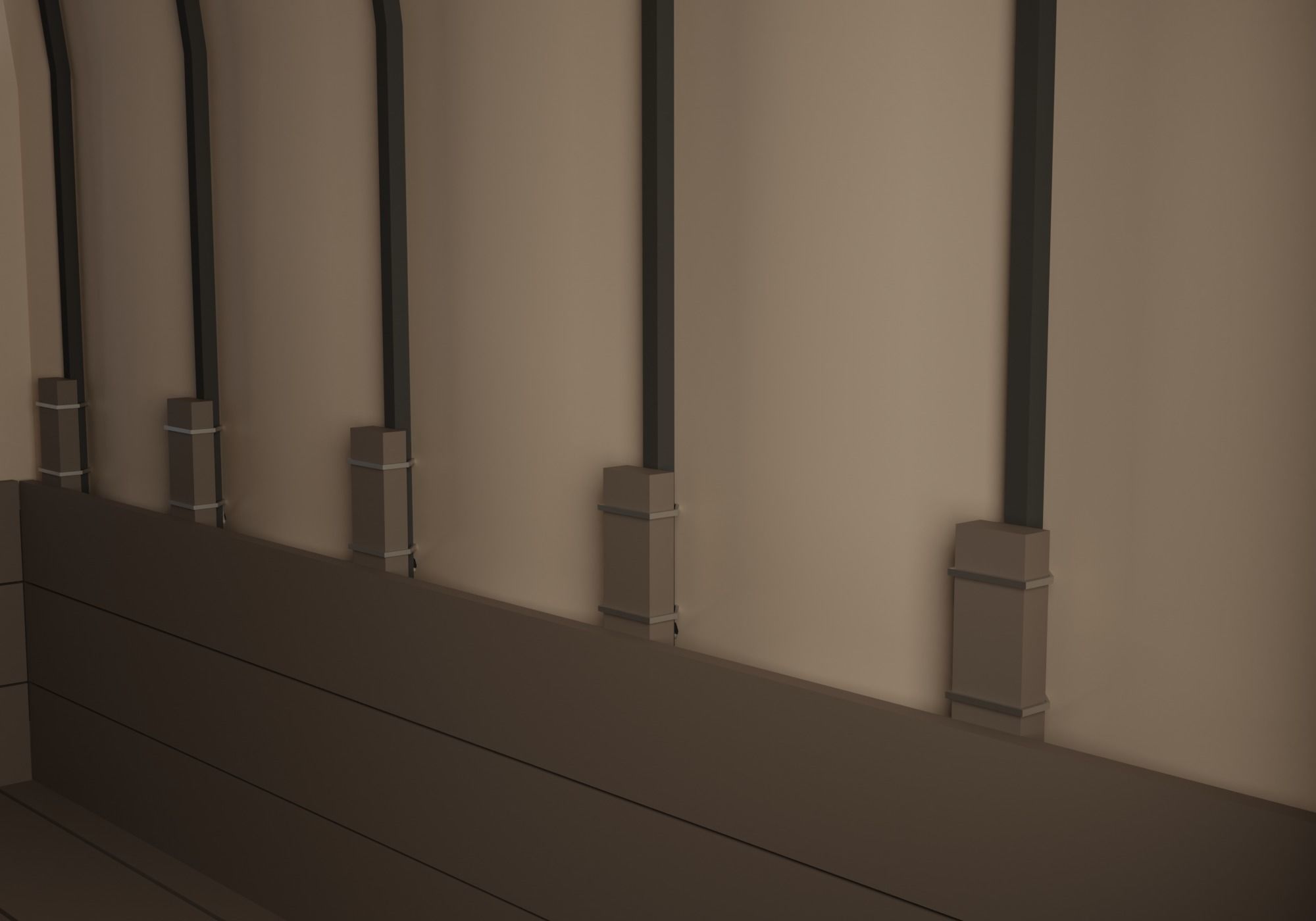 Covered cart Low-poly 3D model_14