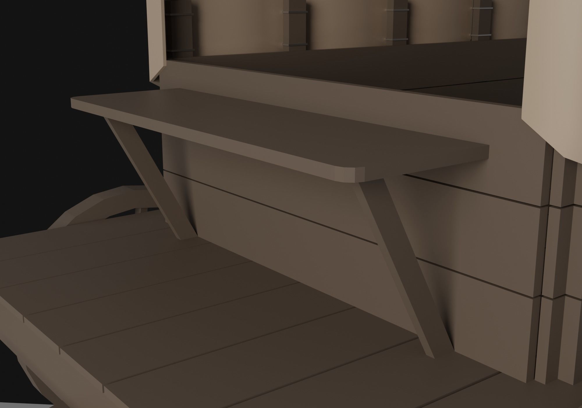 Covered cart Low-poly 3D model_17