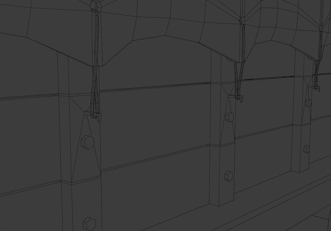 Covered cart Low-poly 3D model_8