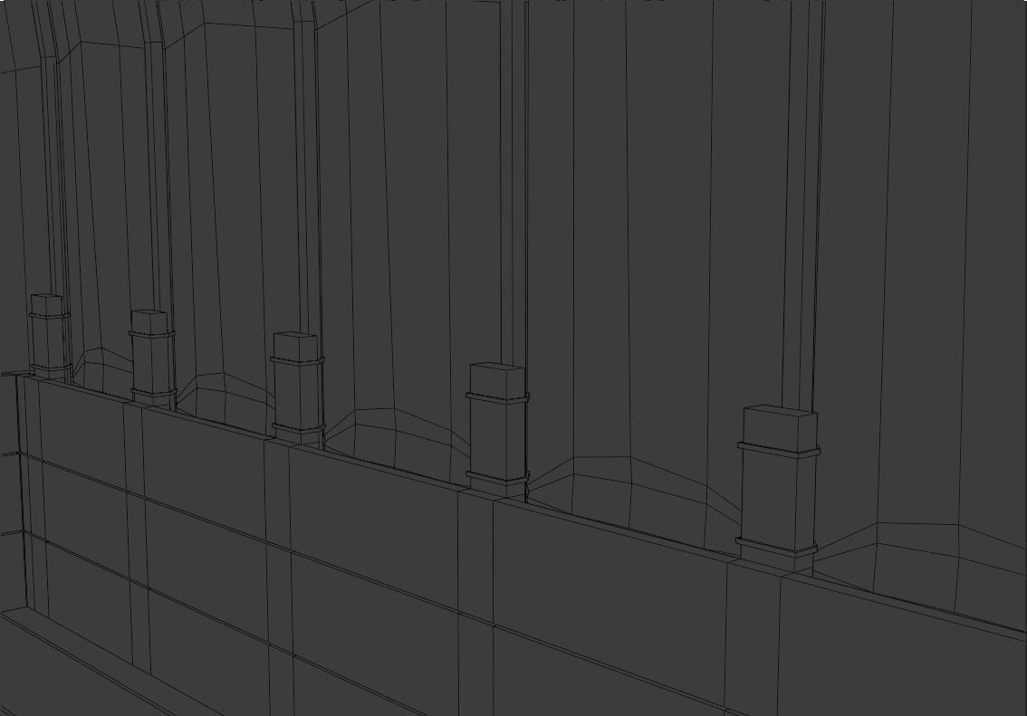 Covered cart Low-poly 3D model_15