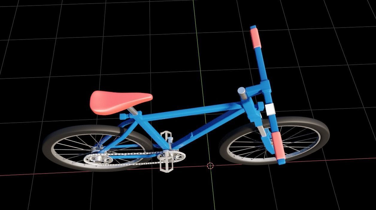 Basic Offroad Travel Bicycle Low Poly Free low-poly 3D model_7