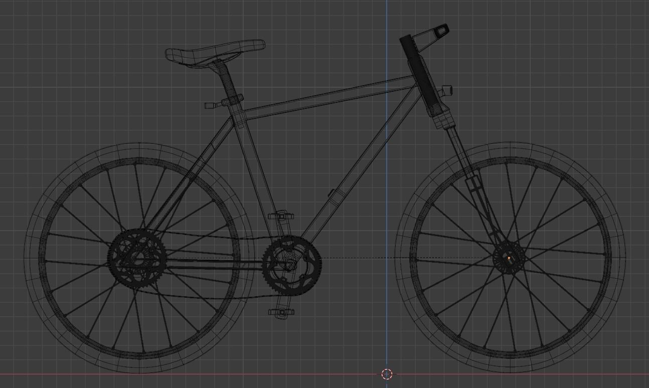 Basic Offroad Travel Bicycle Low Poly Free low-poly 3D model_11