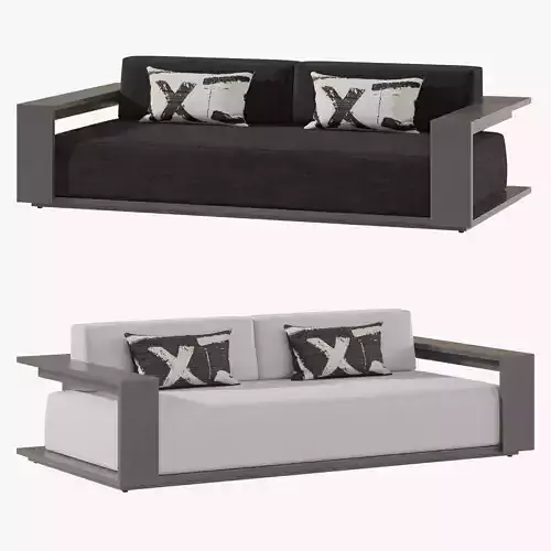 RH BAHIA SOFA Aluminum 2150 3D model