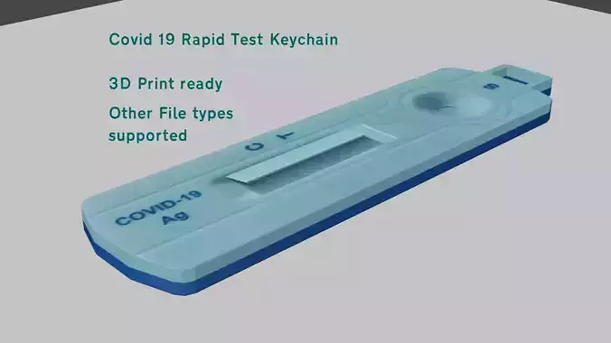 Covid 19 Test Keychain and Non Keychain Model for other uses Free 3D print model