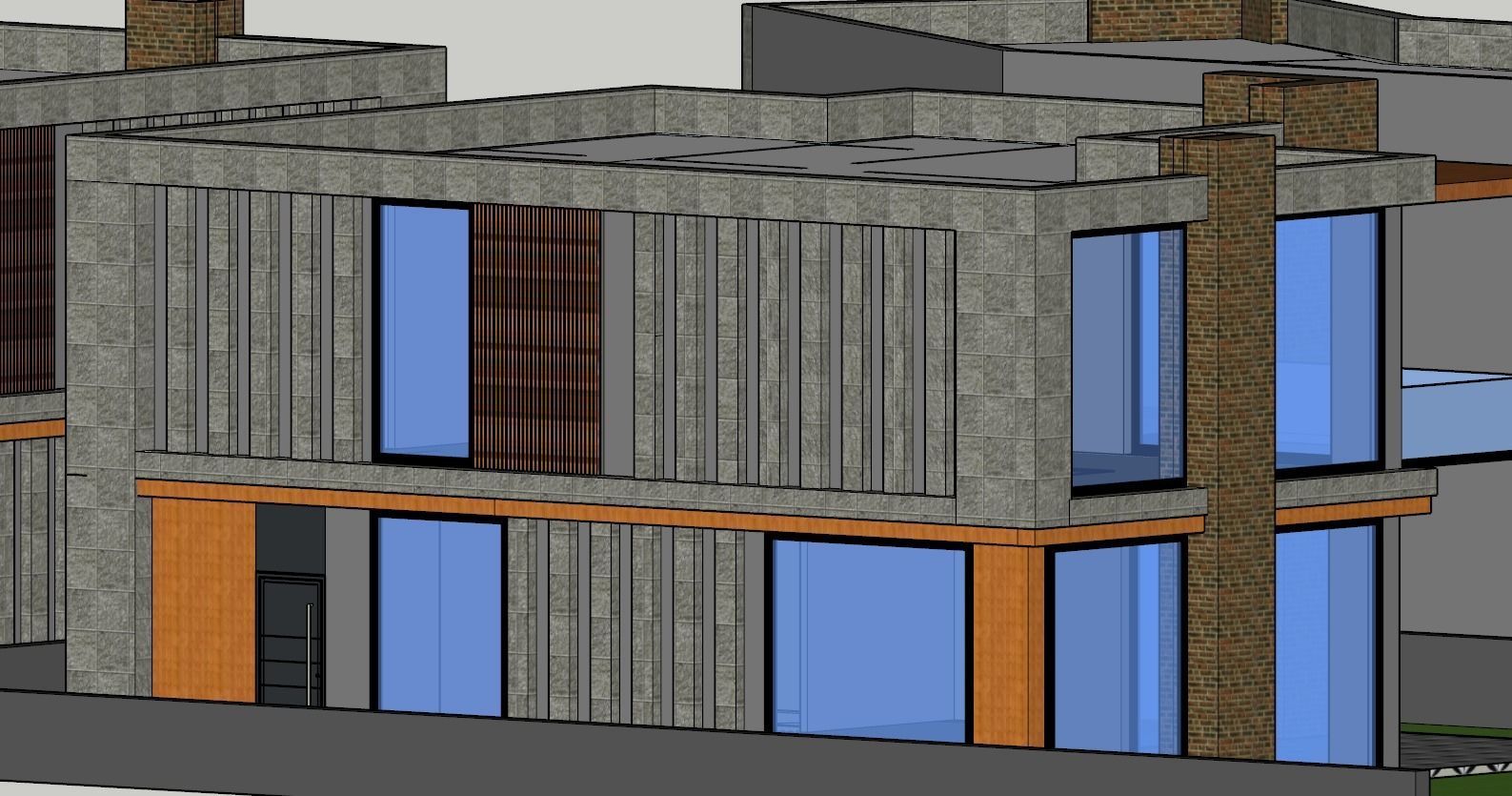 MODERN 3 VILLA MODEL WORK 3D model_4