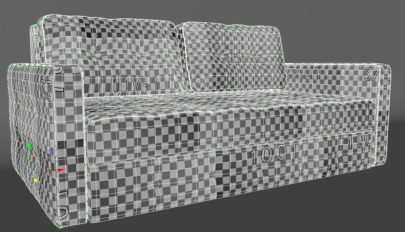 room sofa 3D model_11