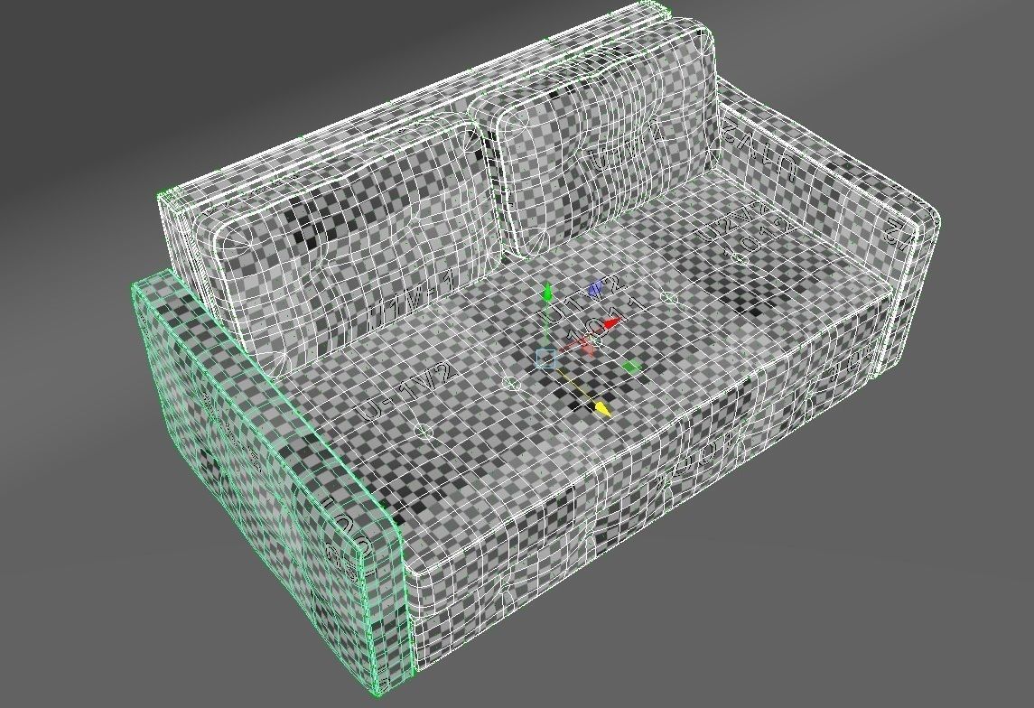 room sofa 3D model_7