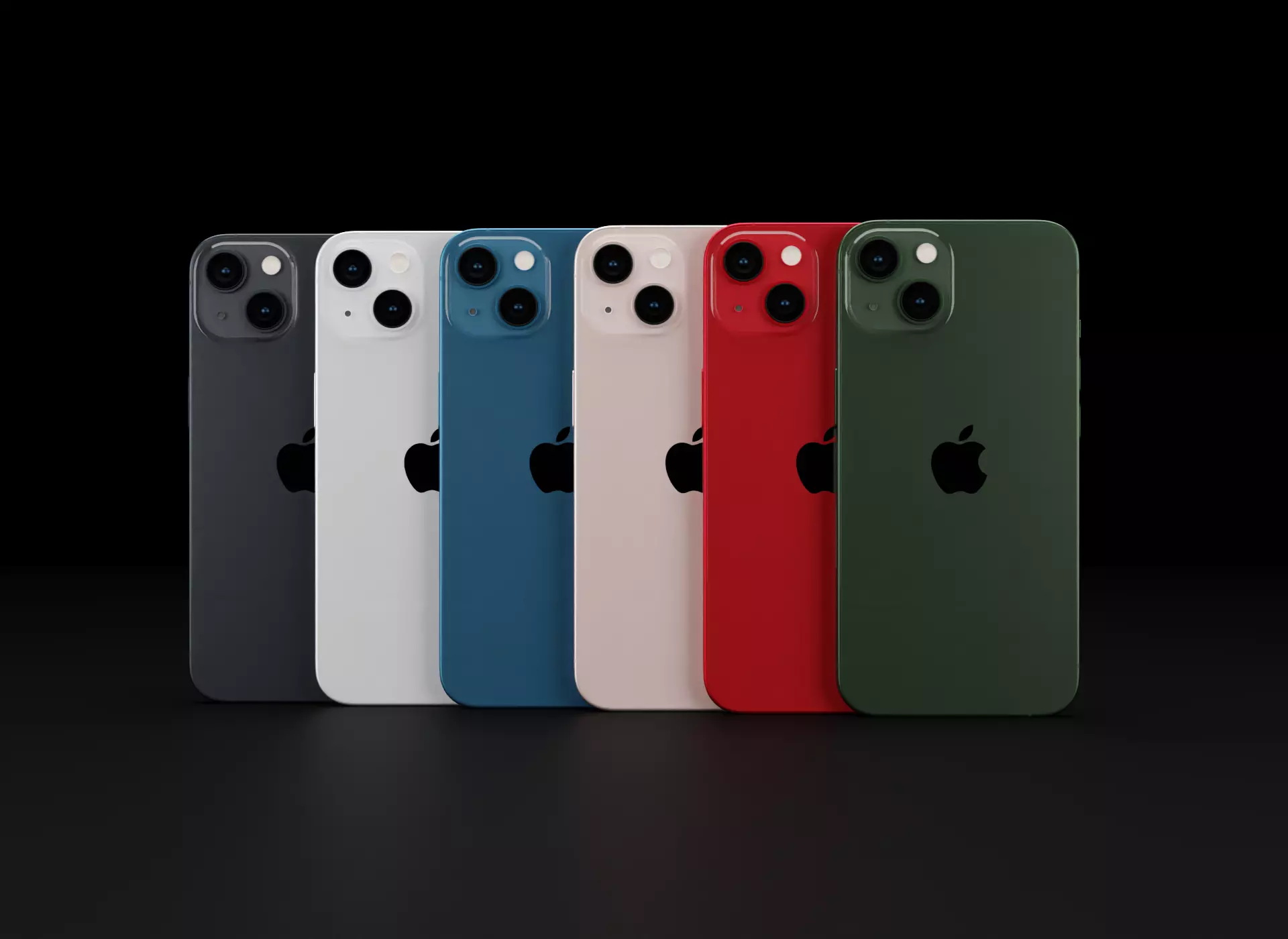 Apple iPhone 13 in all Official Colors Low-poly 3D model_0
