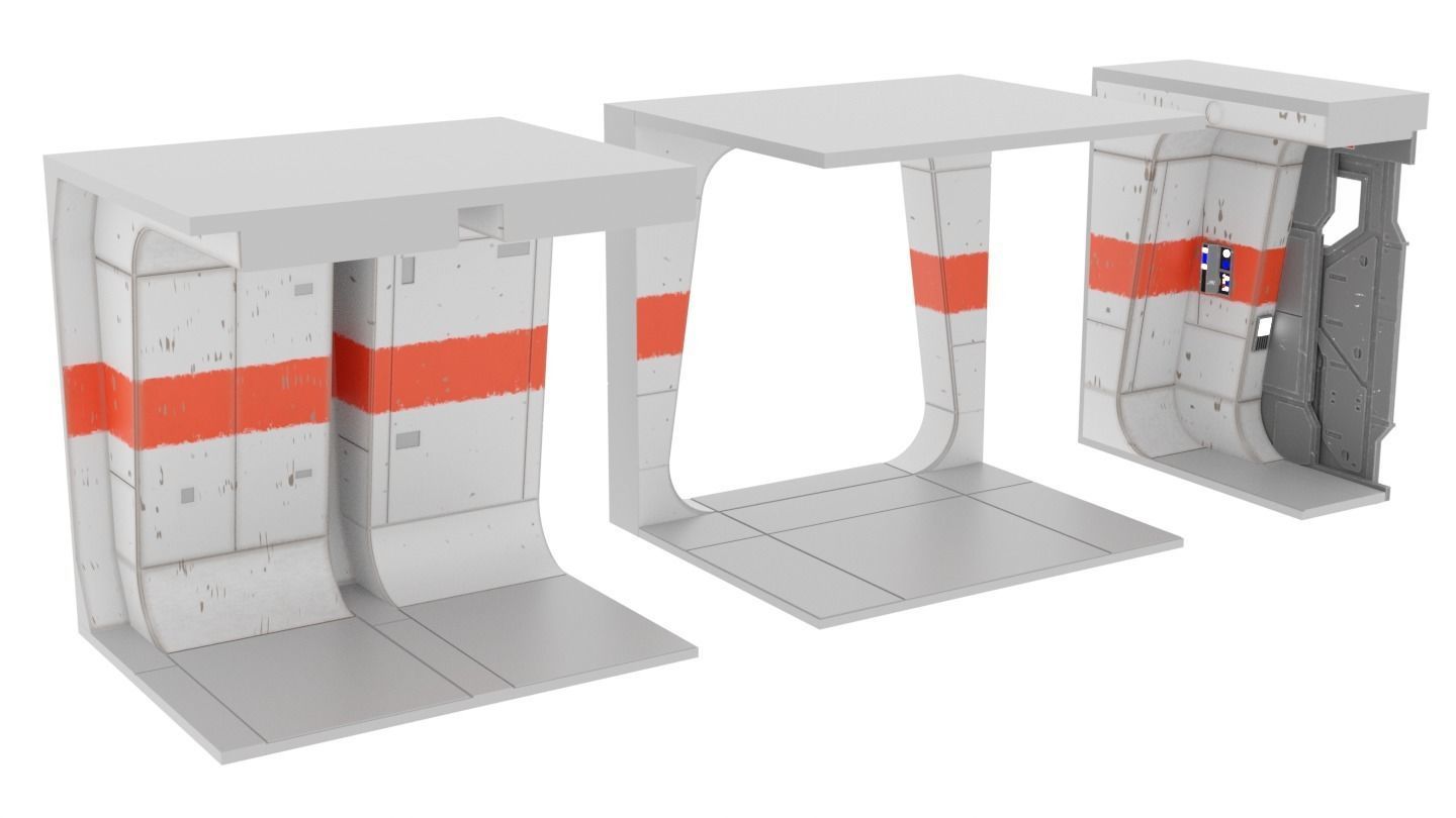 Rogue One - Profundities Hallway - Complete set 1-12 scale 3D print model_38