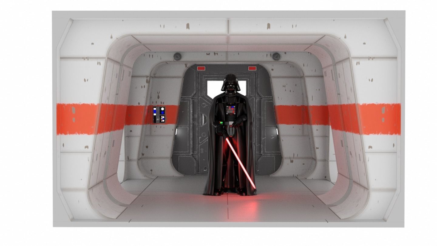 Rogue One - Profundities Hallway - Complete set 1-12 scale 3D print model_35