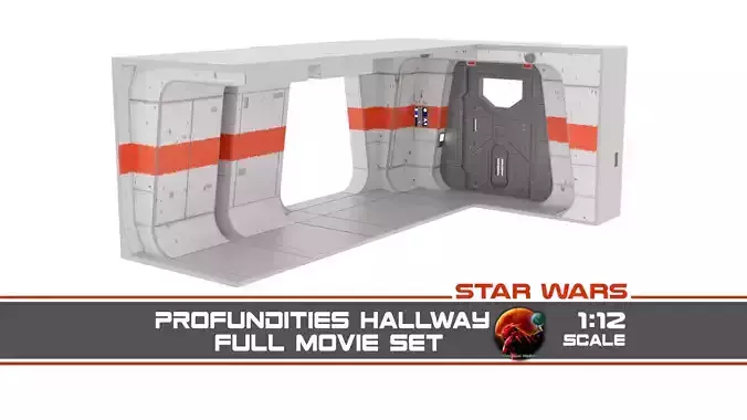 Rogue One - Profundities Hallway - Complete set 1-12 scale 3D print model