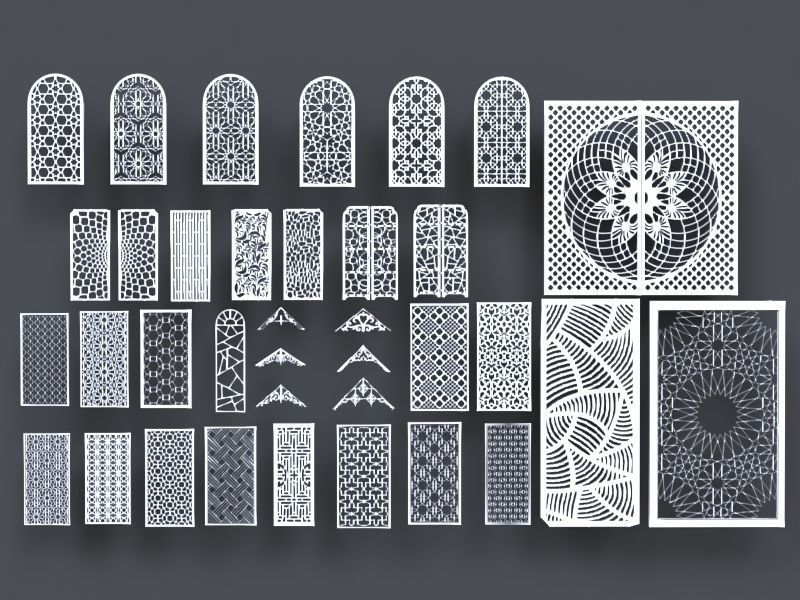 Arabic Pattern Panel 3 3D model_7