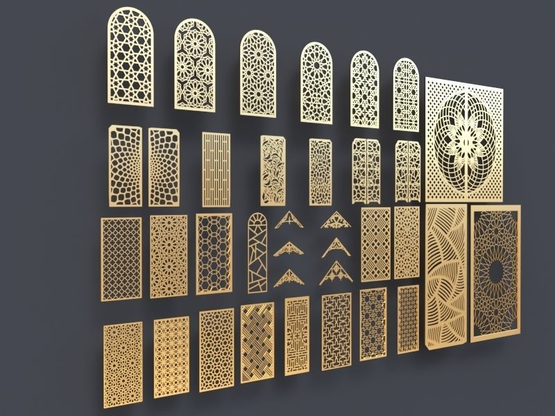 Arabic Pattern Panel 3 3D model_1