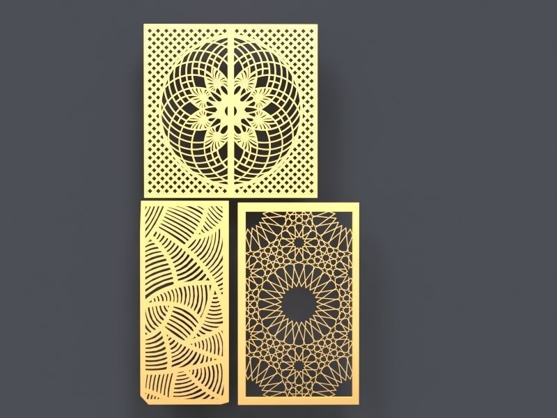 Arabic Pattern Panel 3 3D model_6