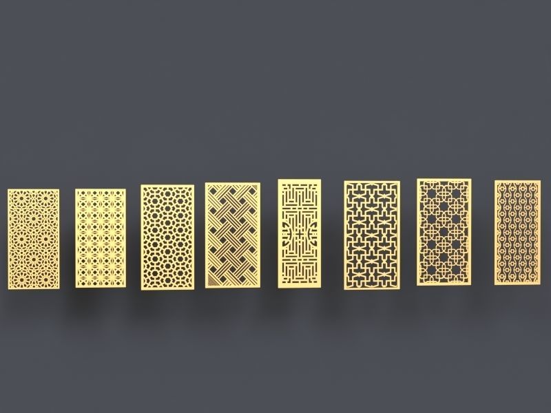 Arabic Pattern Panel 3 3D model_5