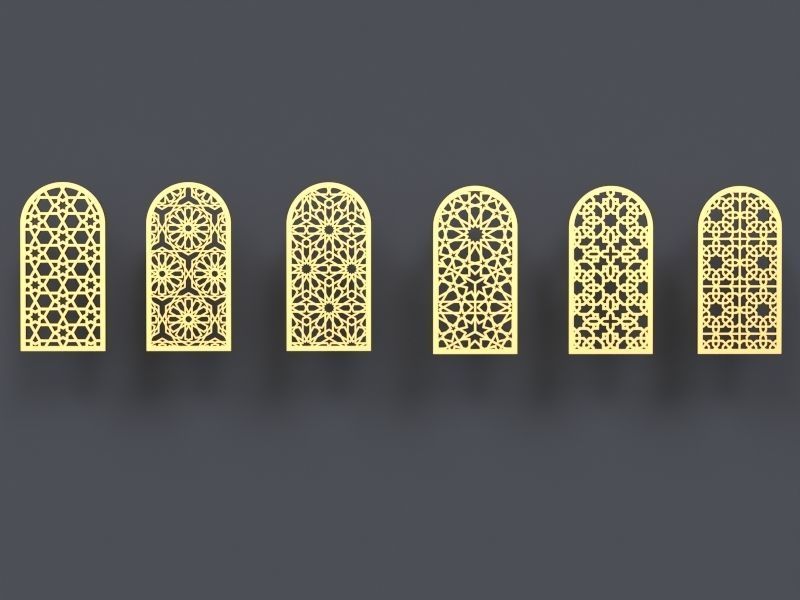 Arabic Pattern Panel 3 3D model_2