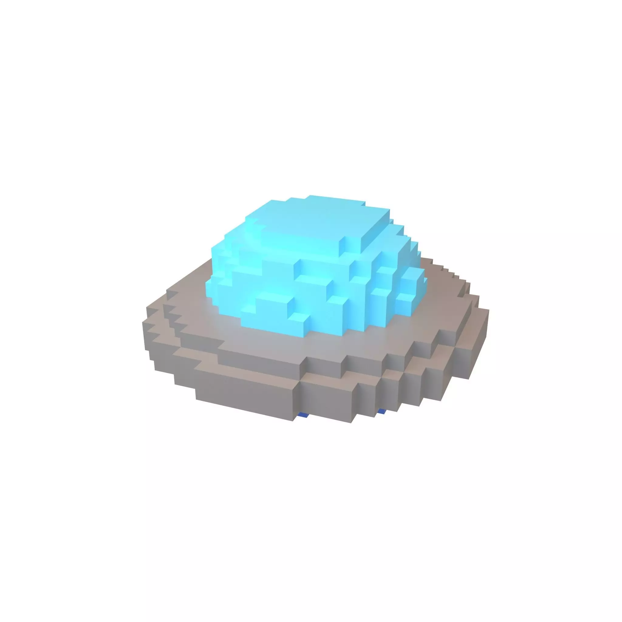 Voxel UFO v1 002 Low-poly 3D model_0