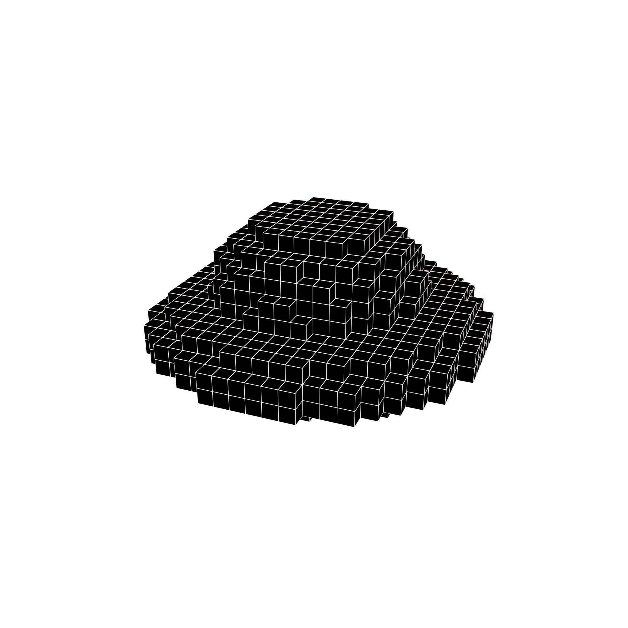 Voxel UFO v1 002 Low-poly 3D model_5