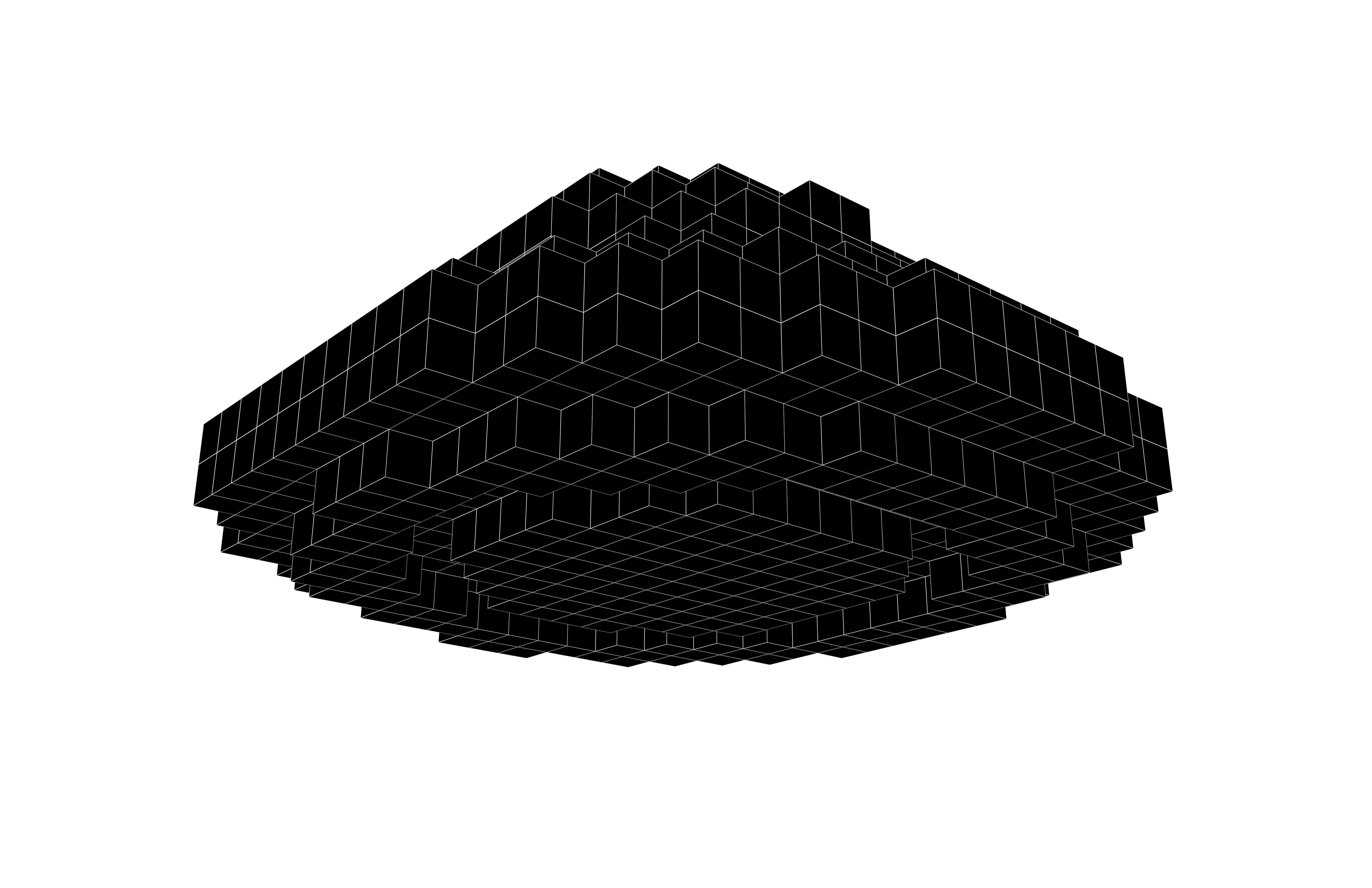 Voxel UFO v1 002 Low-poly 3D model_7