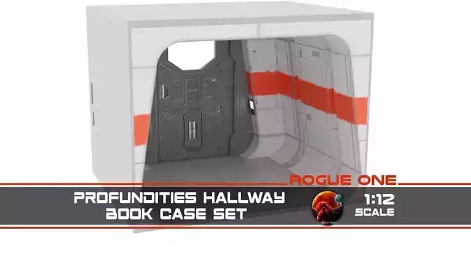 Rogue One - Profundities Hallway - Book Case set 1-12 scale 3D print model