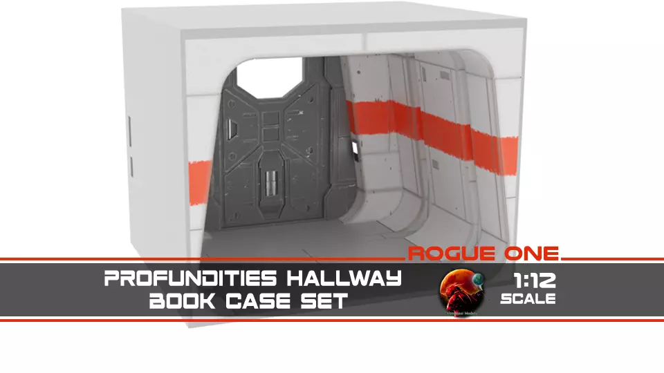 Rogue One - Profundities Hallway - Book Case set 1-12 scale 3D print model