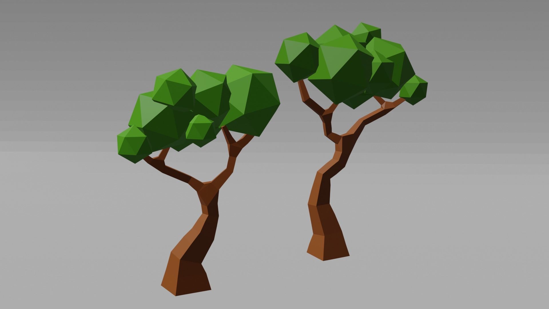 Park or yard low poly Low-poly 3D model_16