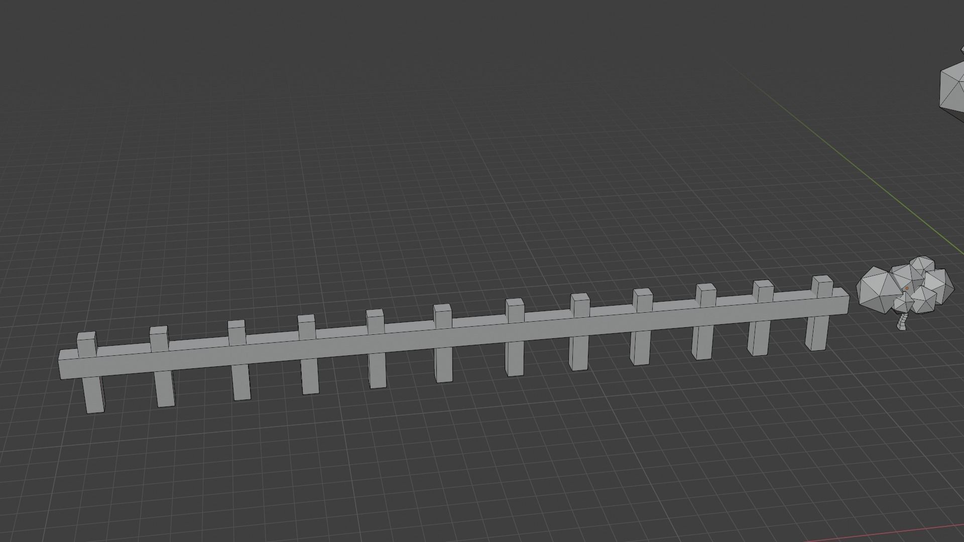 Park or yard low poly Low-poly 3D model_23