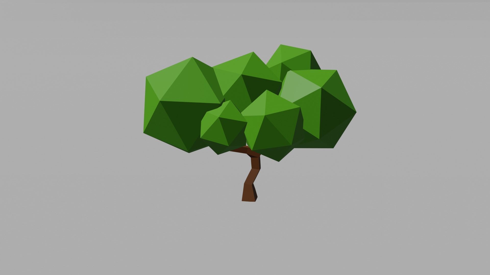 Park or yard low poly Low-poly 3D model_4