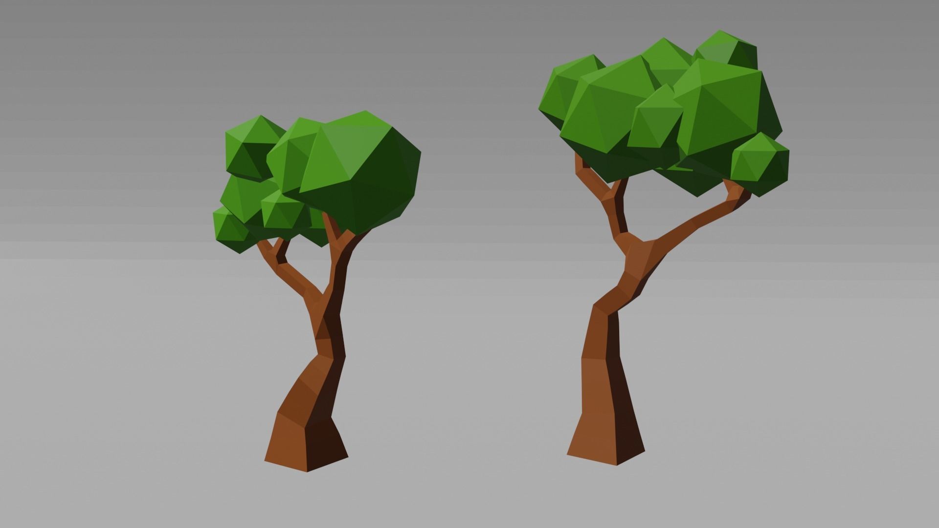 Park or yard low poly Low-poly 3D model_18