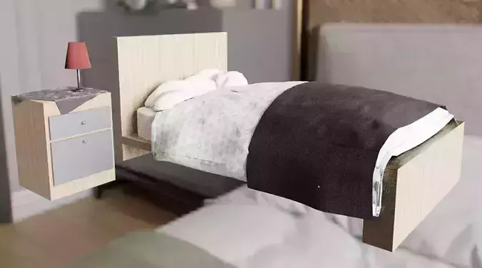 Modern luxurious hotel bed