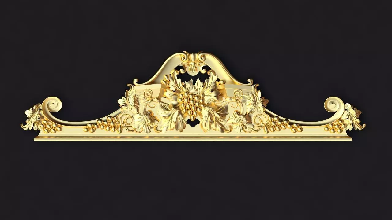 Central decor ornament for furniture 3D model