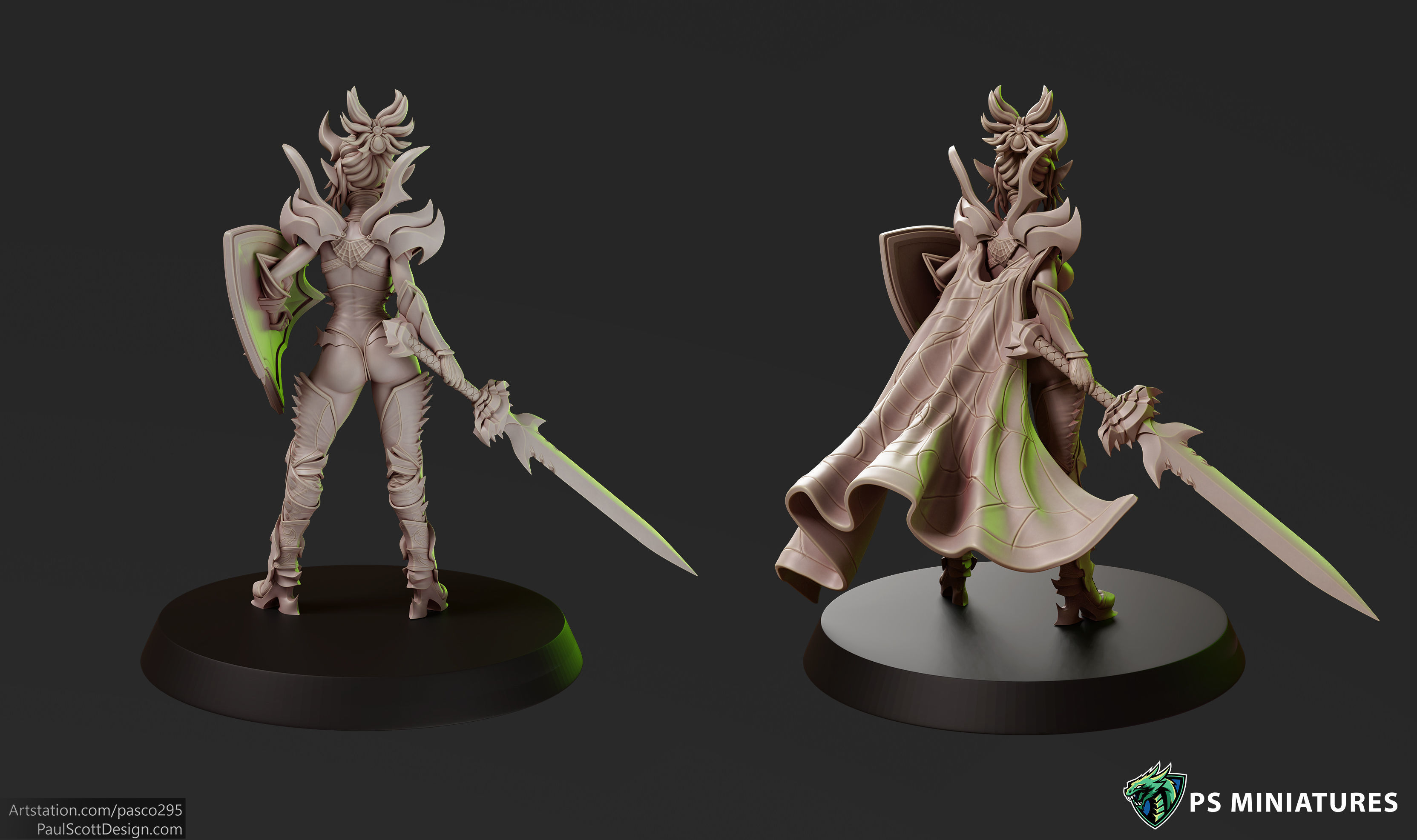 Drow Sorceress Elite Pose 1 3D print model_4