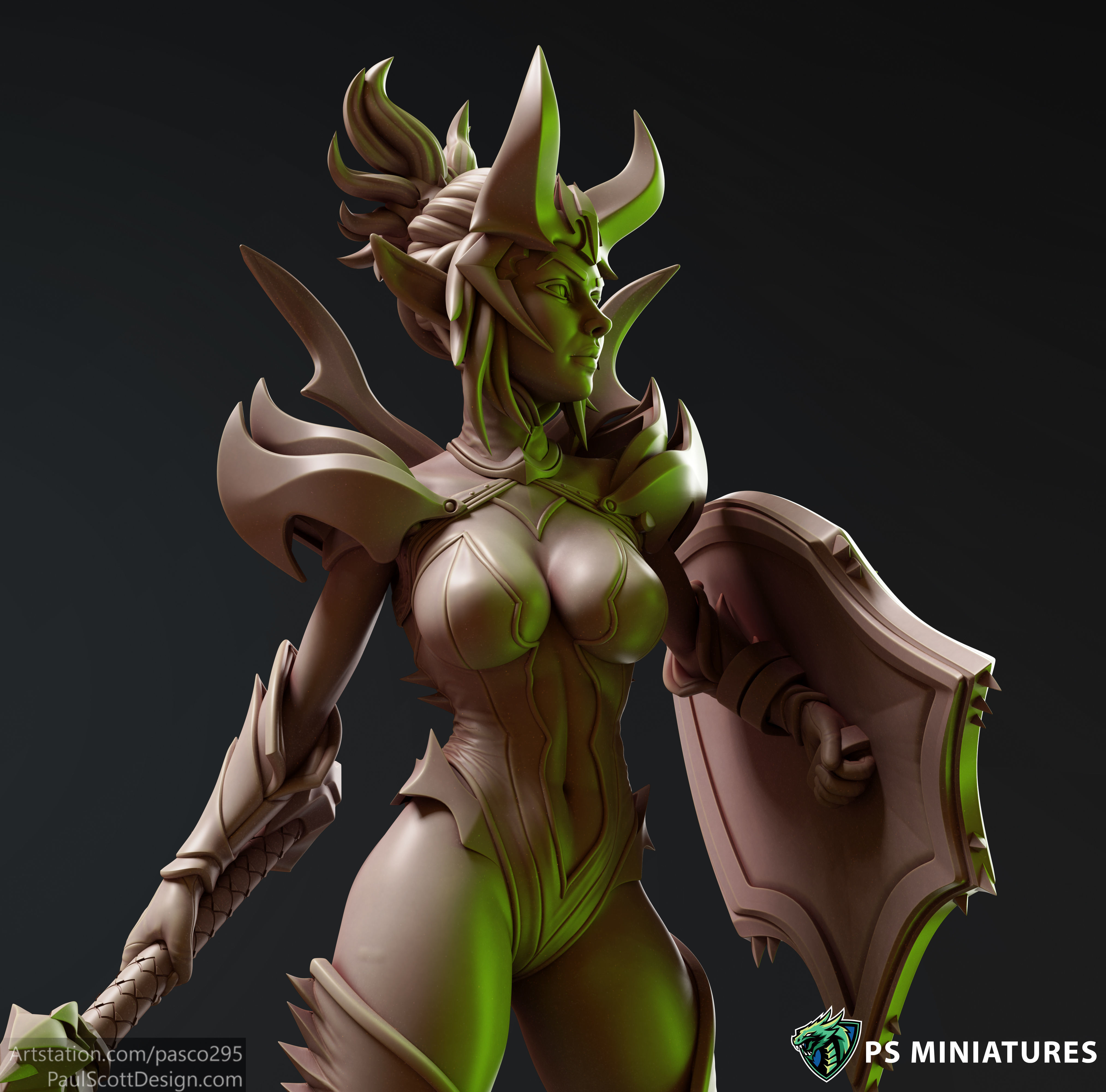 Drow Sorceress Elite Pose 1 3D print model_11