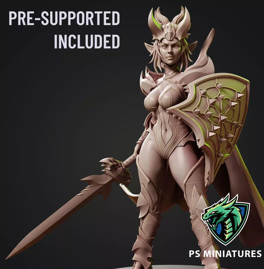 Drow Sorceress Elite Pose 1 3D print model_0