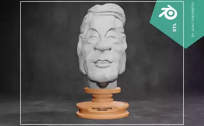 Bill Clinton caricature STL