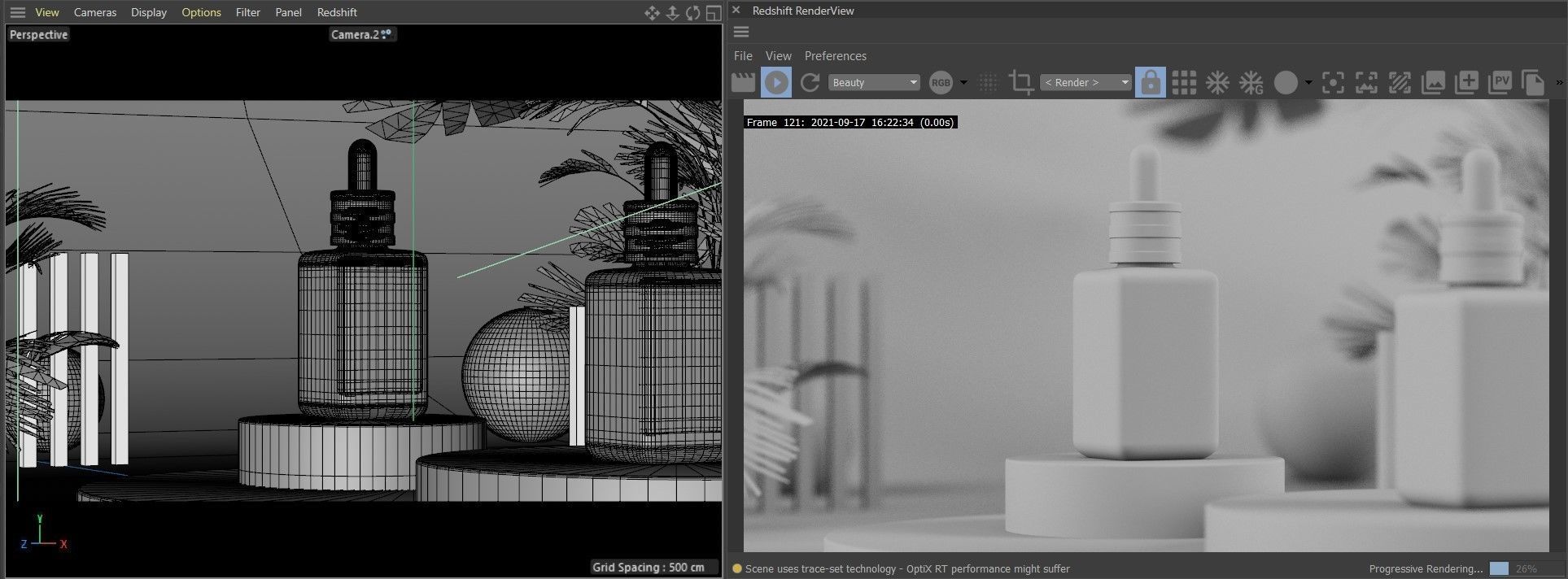 Project file Estee Lauder render with Cinema 4D and Redshift 3D model_4