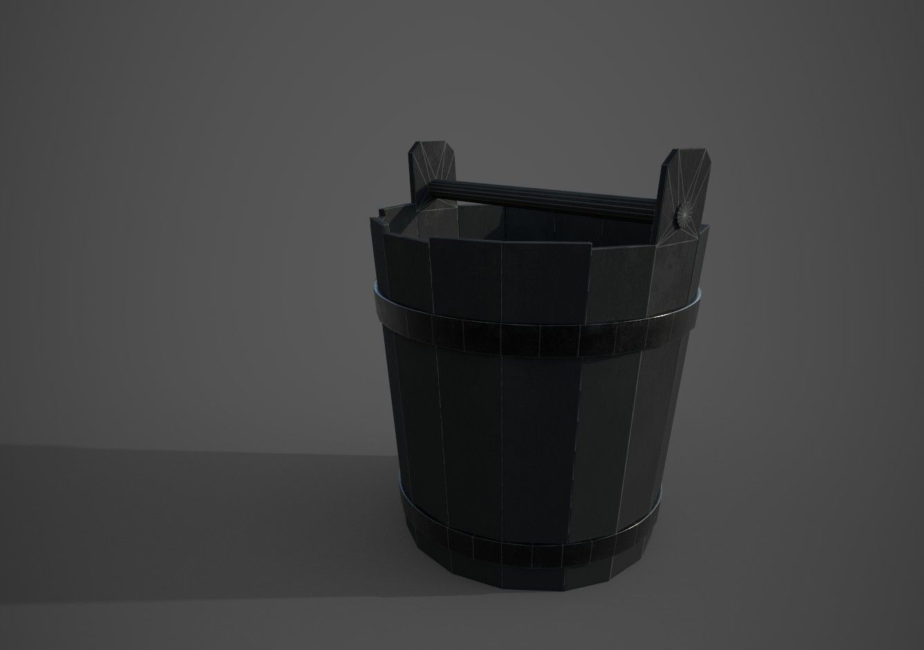 Medieval Buckets Low-poly 3D model_15