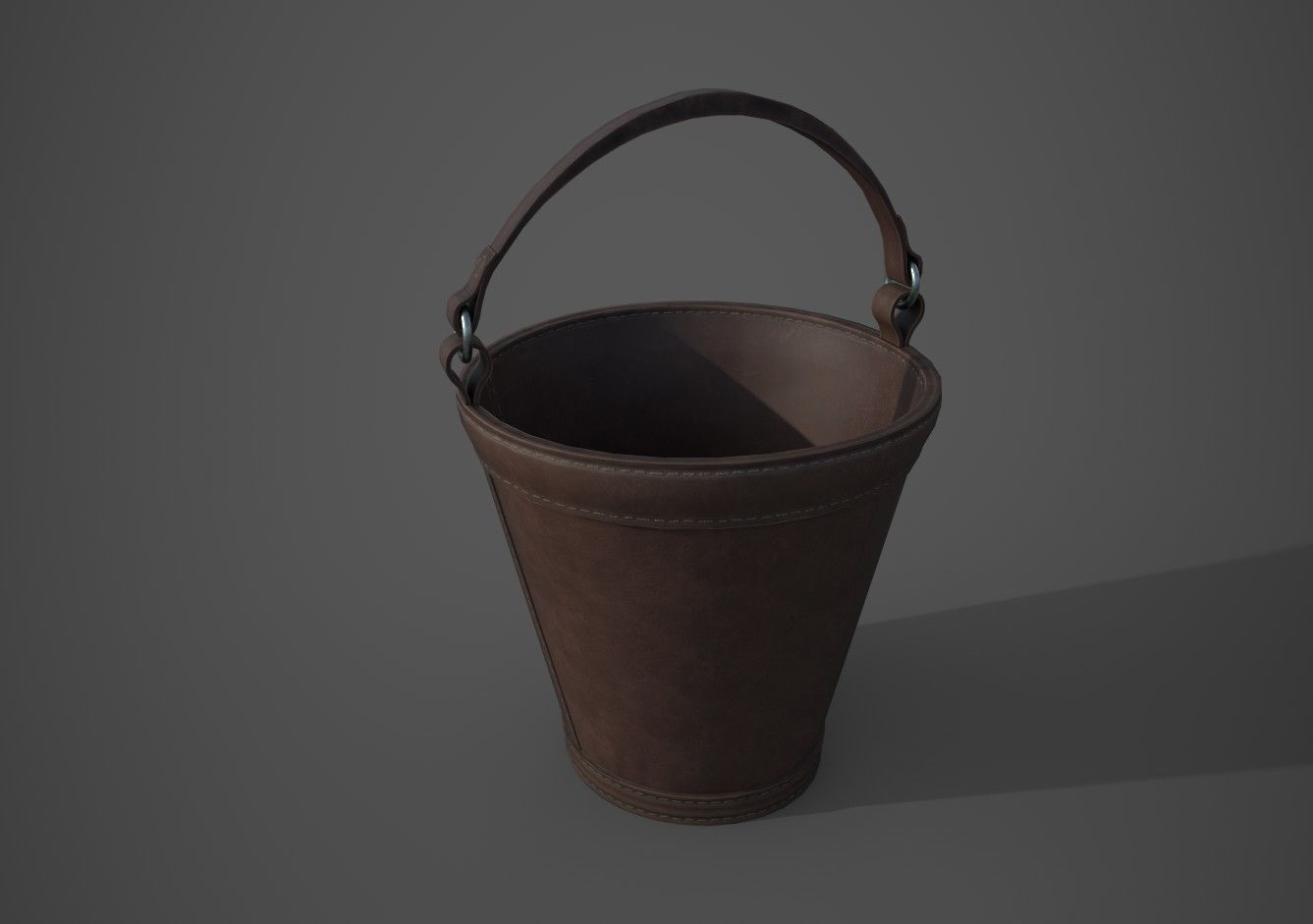 Medieval Buckets Low-poly 3D model_1
