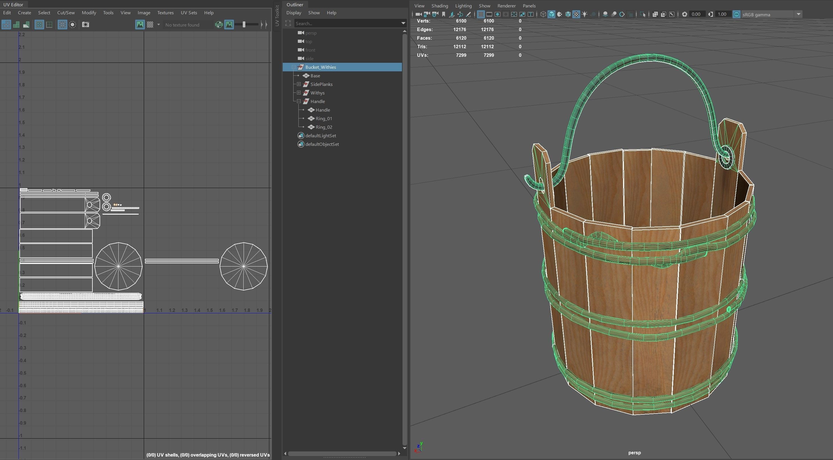 Medieval Buckets Low-poly 3D model_18